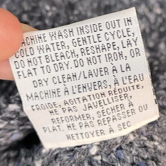 Vintage One On One Full Front Zip Grey Mock Neck Fair Isle Grandma Sweater M - Picture 8 of 11